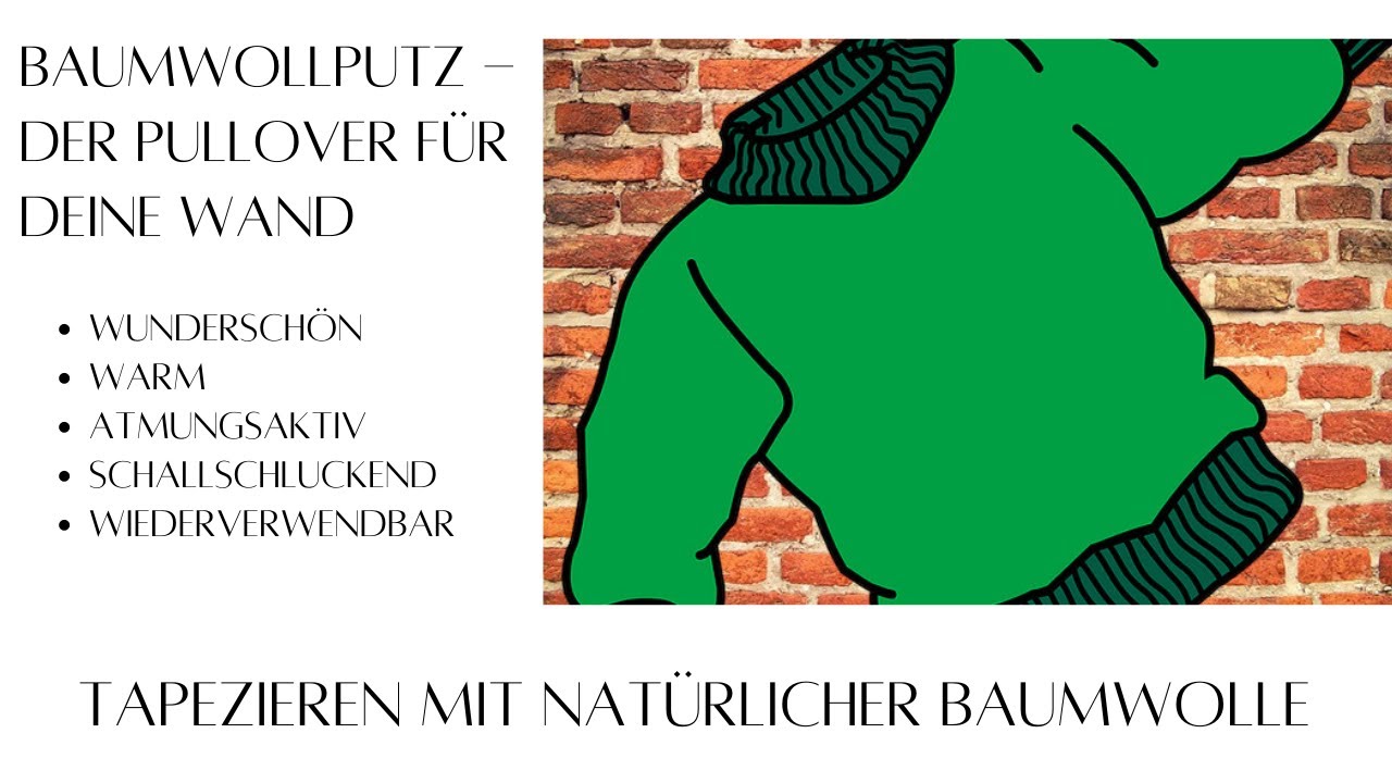 Baumwollputz - Der Pullover f&uuml;r die Wand