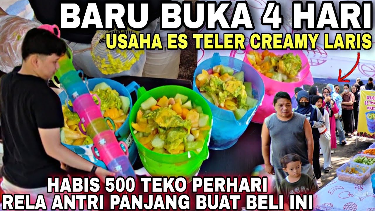 OMSET 10 JUTA PERHARI || DARI USAHA Es TELER TEKO VIRAL HABIS 500 Teko !! IDE USAHA KEKINIAN TERBARU