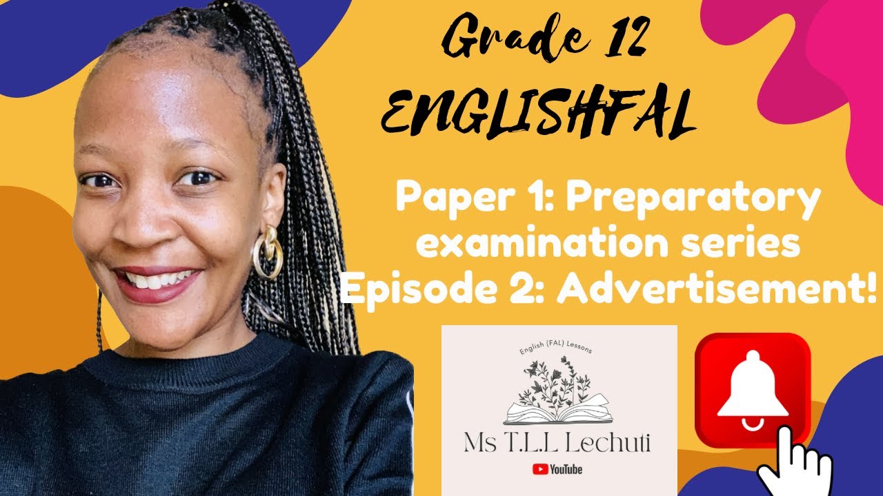 Подготовка к экзамену по английскому языку (FAL) для 12 класса. Работа 1: Анализ рекламы.