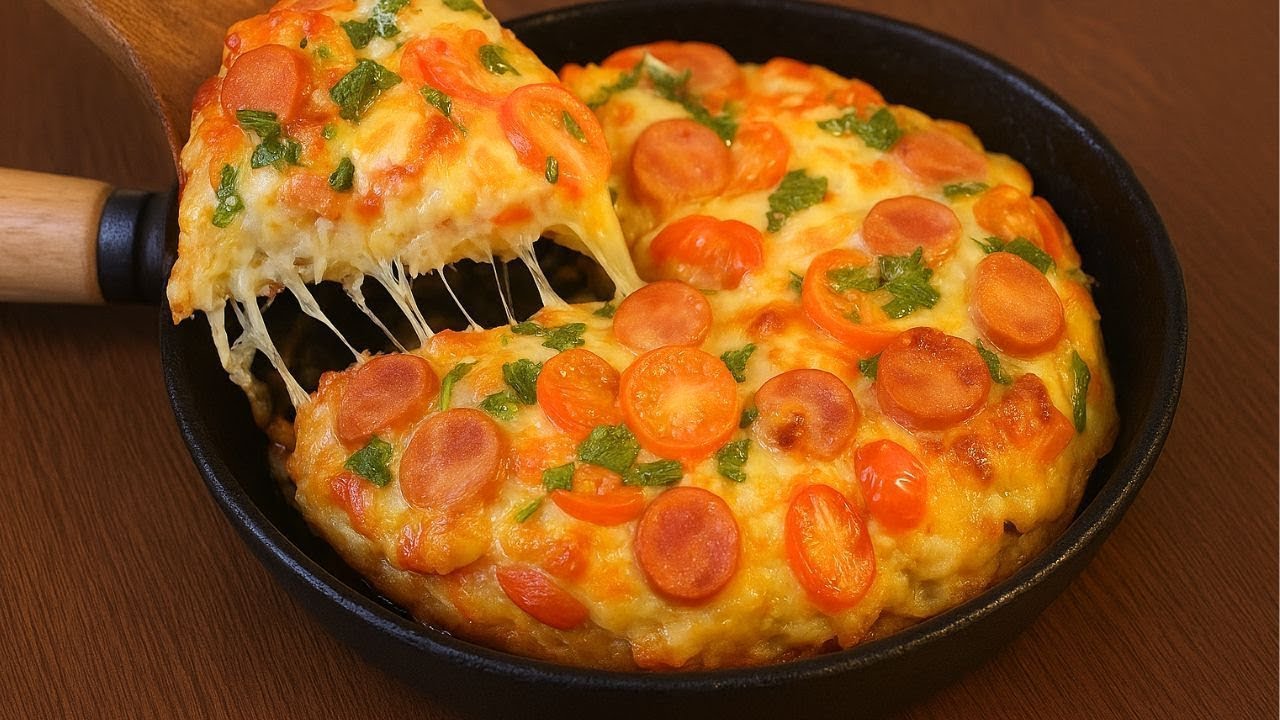 Only 1 Potato 1 Tomato! Crispy and Soft Potato Pizza!! Even those who don't like Potato! NO Oven