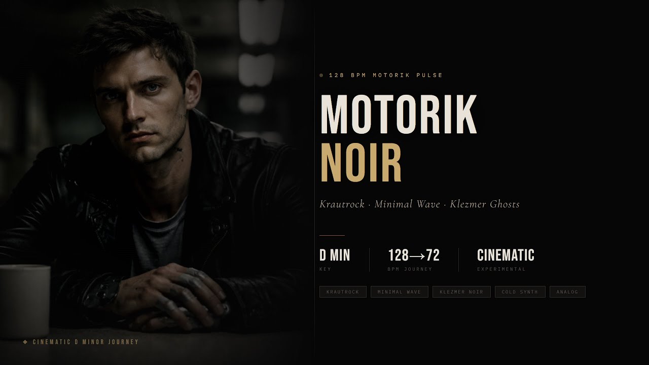 Motorik Noir – Krautrock Minimal Wave with Klezmer Ghosts | Cinematic D Minor Journey