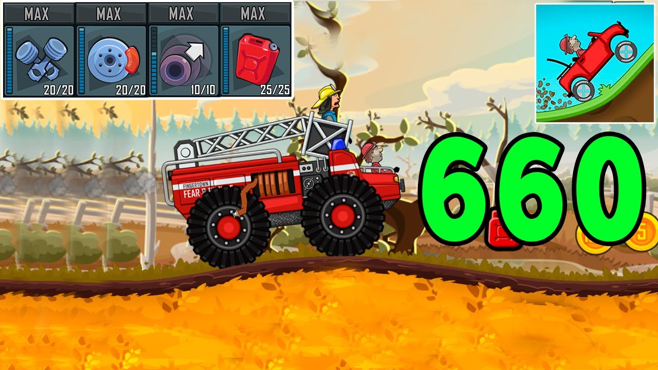 Hill Climb Racing - FIRE TRUCK in BOGLAND - Gameplay Walkthrough Part 660 (Android,iOS)