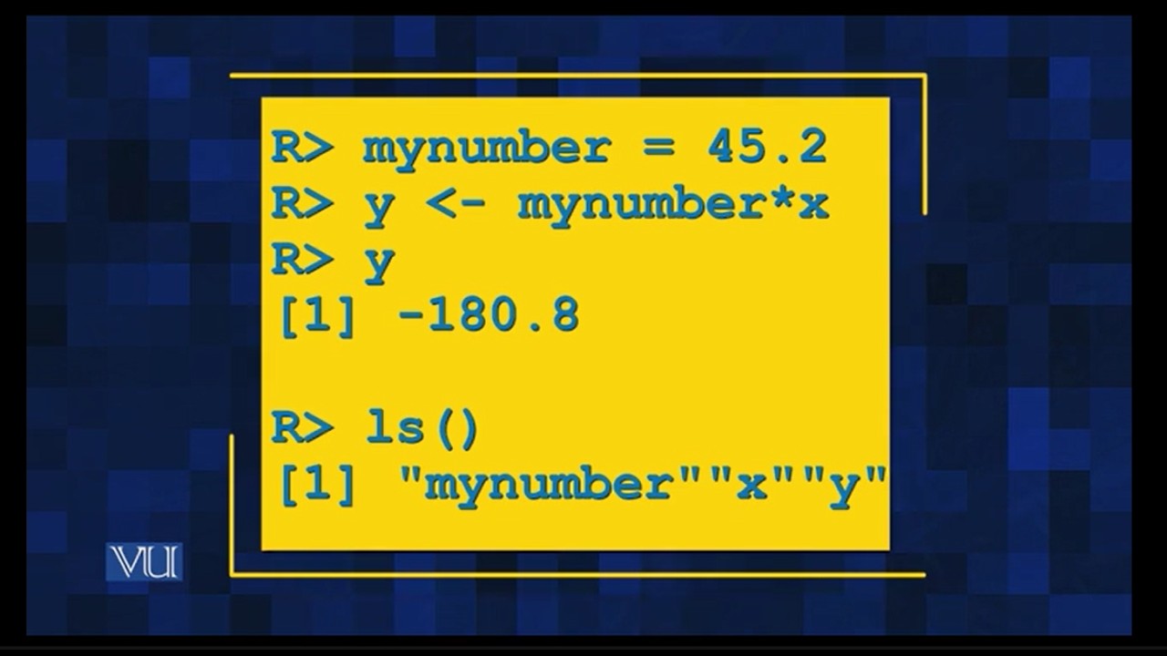 Displaying the List of Stored Variables| Statistical Computing  in R | STA636_Topic018