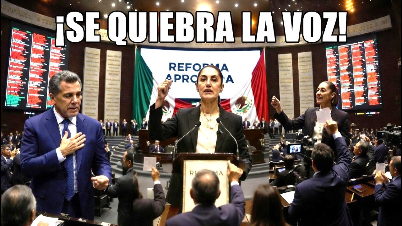 ¡SE QUIEBRA LA VOZ! Sheinbaum vence a Alito Moreno tras ganar la reforma por amplia mayoría