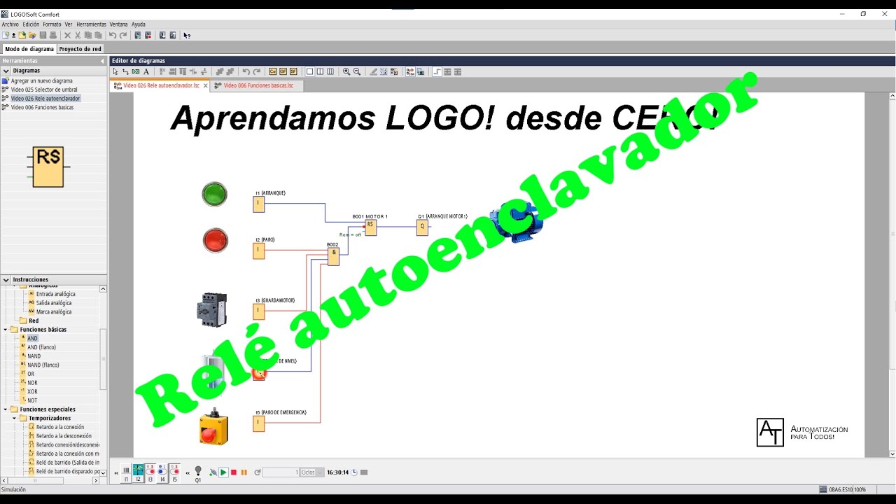 Aprendamos LOGO! desde CERO! _ 026 Relé autoenclavador