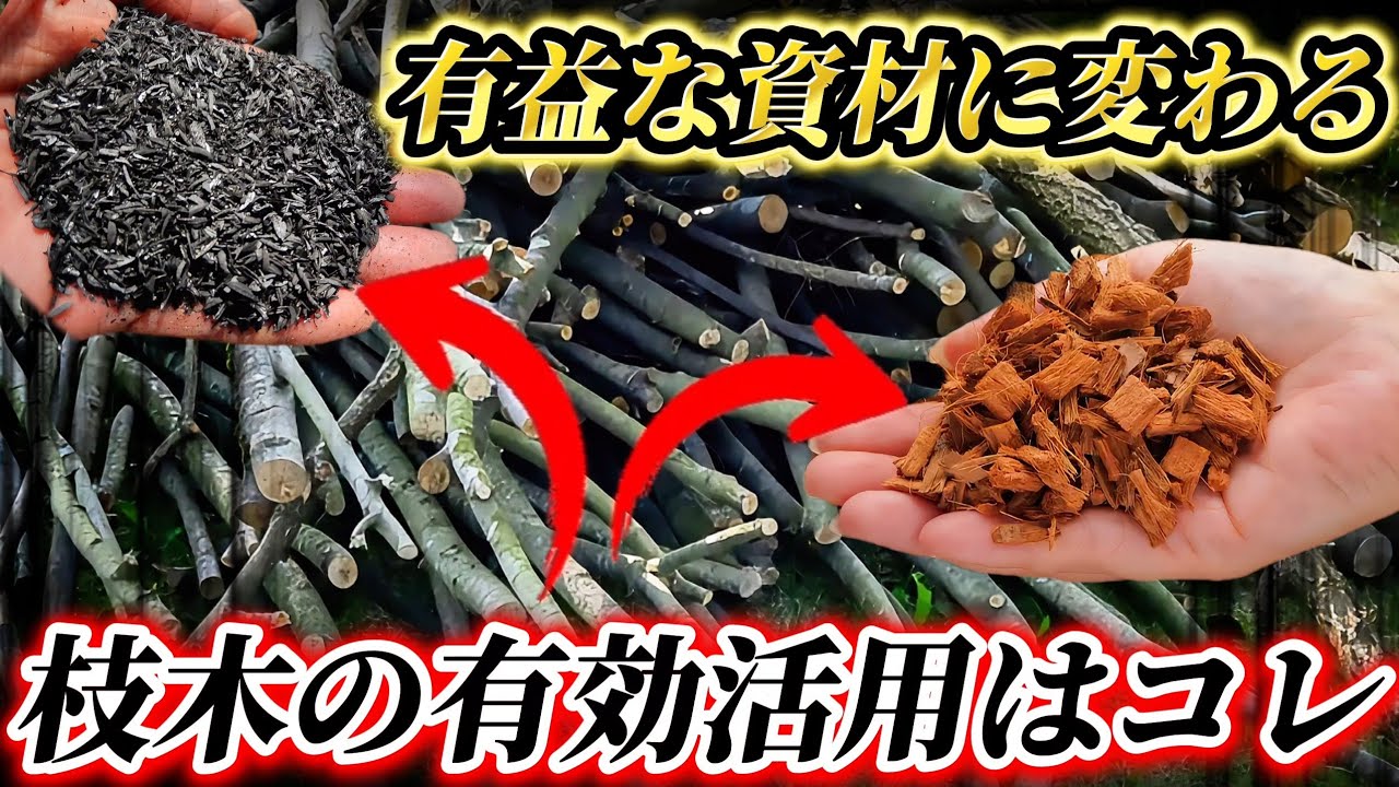枝木そのまま放置しないで！！有効活用するには、必ずコレやって下さい！！
