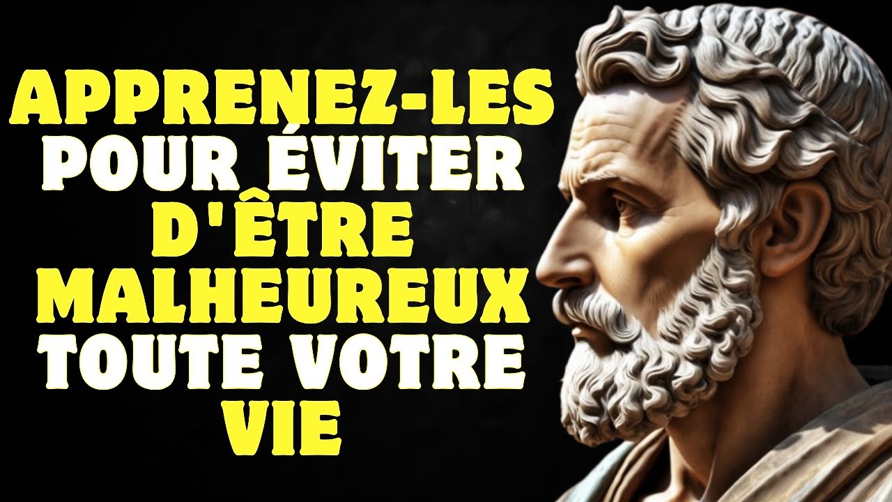 Si tu ignores ces le&ccedil;ons sto&iuml;ciennes tu seras malheureux toute ta vie comme moi | Sto&iuml;cisme