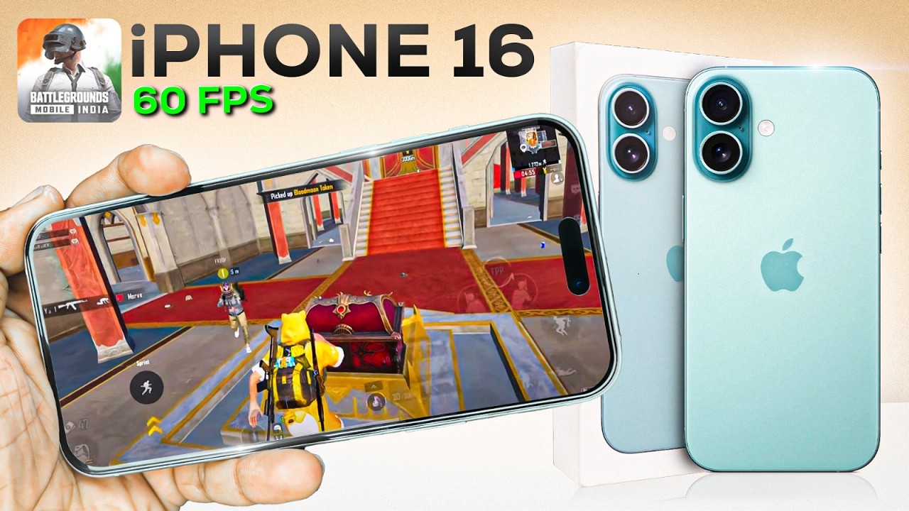 iPhone 16 BGMI Test with FPS! 🔥 Heating & Battery Drain 🤐
