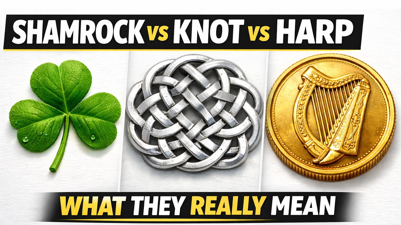Shamrock vs Celtic Knot vs Harp: What Each Symbol Actually Represents