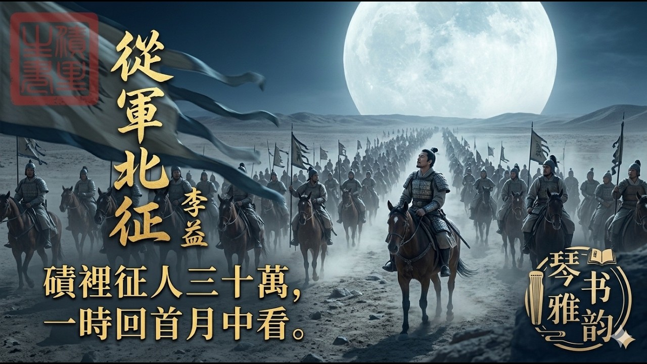 【古詩詞鑒賞】唐詩  | 李益  | 《從軍北征》 | 邊塞詩 |  七言絕句  |  三十萬人的月下鄉愁 | Appreciation and Analysis of Chinese Poetry