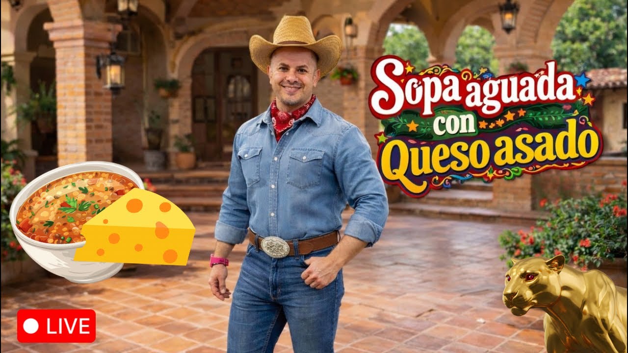Receta casera sopa aguada con queso asado irresistible! ￼ #cocina #receta #live #fyp