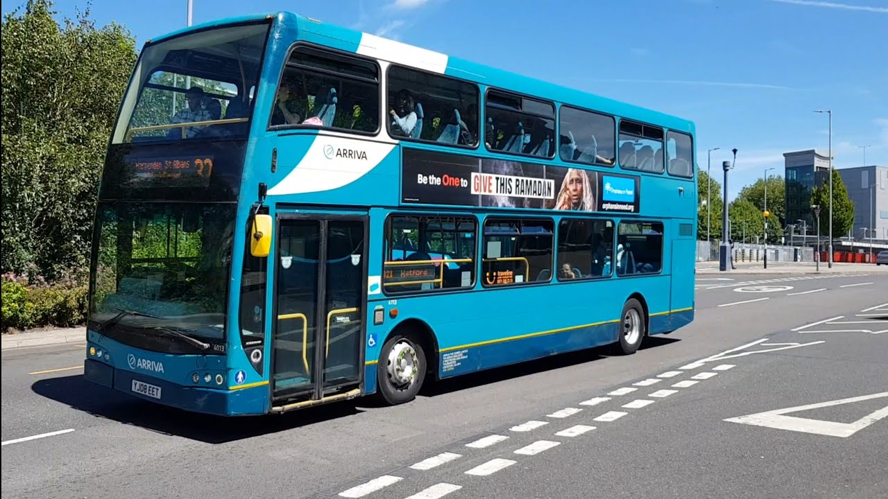 Full Ride: Bus Route 321 Watford Hospital - Luton. Arriva Optare Olympus B9TL 4113 (YJ08 EET)