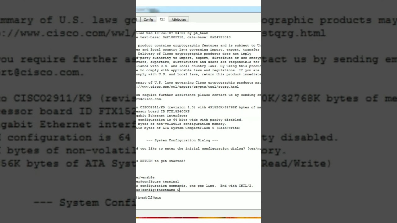 Set Hostname in Cisco Router