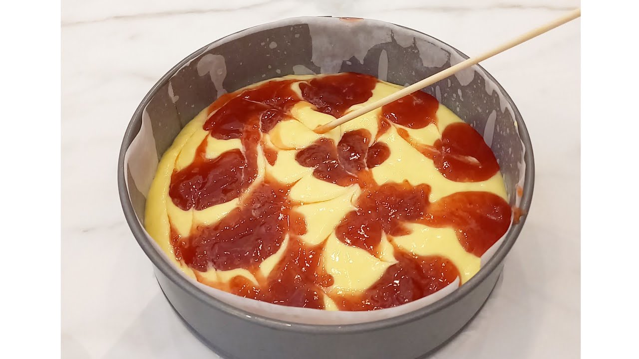 فكرة حلوة جدا حصدت ملايين المشاهدات هاجربها معاكم 🍰👌وصفة كيكة سهلة/حلويات/كيكة المربى/كيك بالمربى