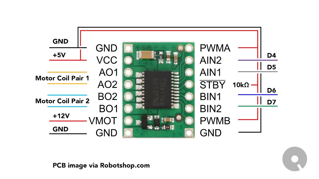 Pololu TB6612FNG with a stepper motor