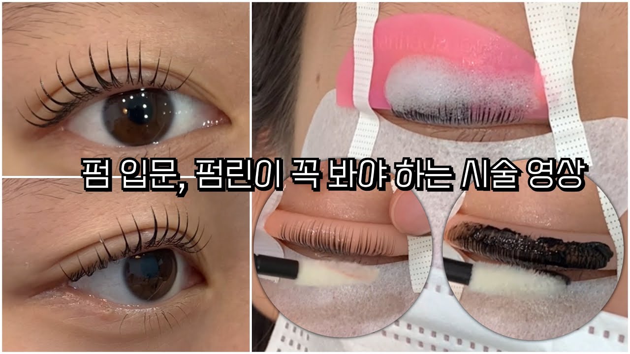 속눈썹펌 시술영상 / 볼륨 있는 C컬 속눈썹펌 시술하기 #볼륨업 #마스카라펌 #속눈썹펌