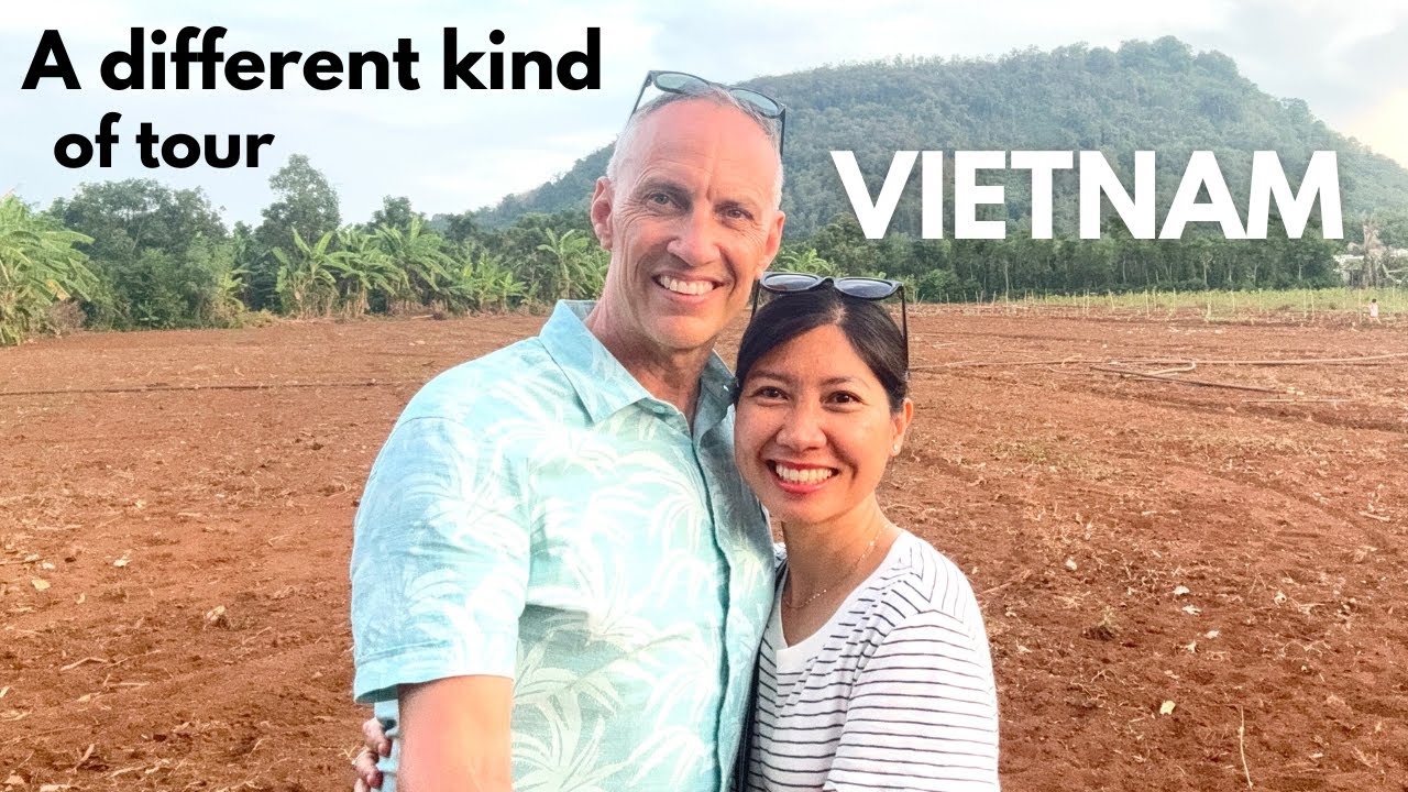 Beautiful Vietnam Coconut Farm, Grape Vineyard, and Flower Gardens - and Dinh's cooking!