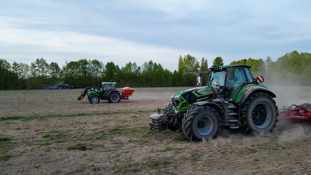 ☆ 3 DEUTZ-FAHRY NA POLU!!! ☆ Pustynna Uprawa i Siew Kukurydzy W GR Dybciak ☆ Czarny New Holland??? ☆