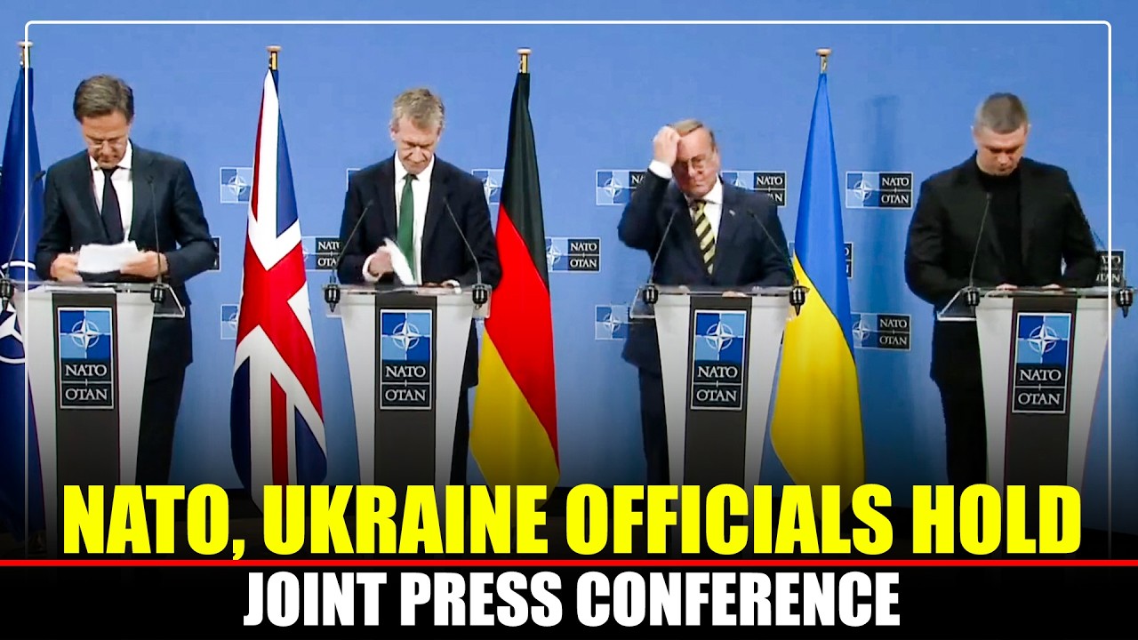 LIVE: NATO, Ukraine officials hold joint press conference in Brussels