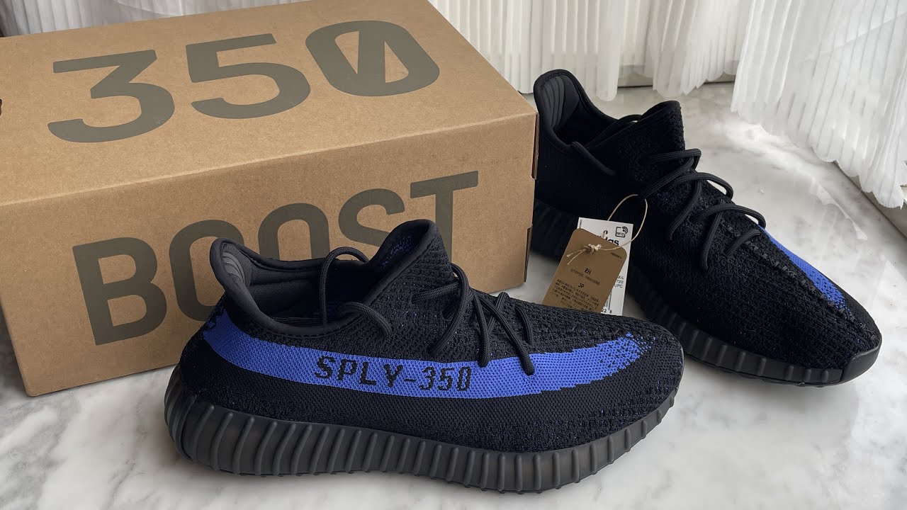 Review Adidas Yeezy Boost 350 V2 Dazzling Blue Kids GY7164 