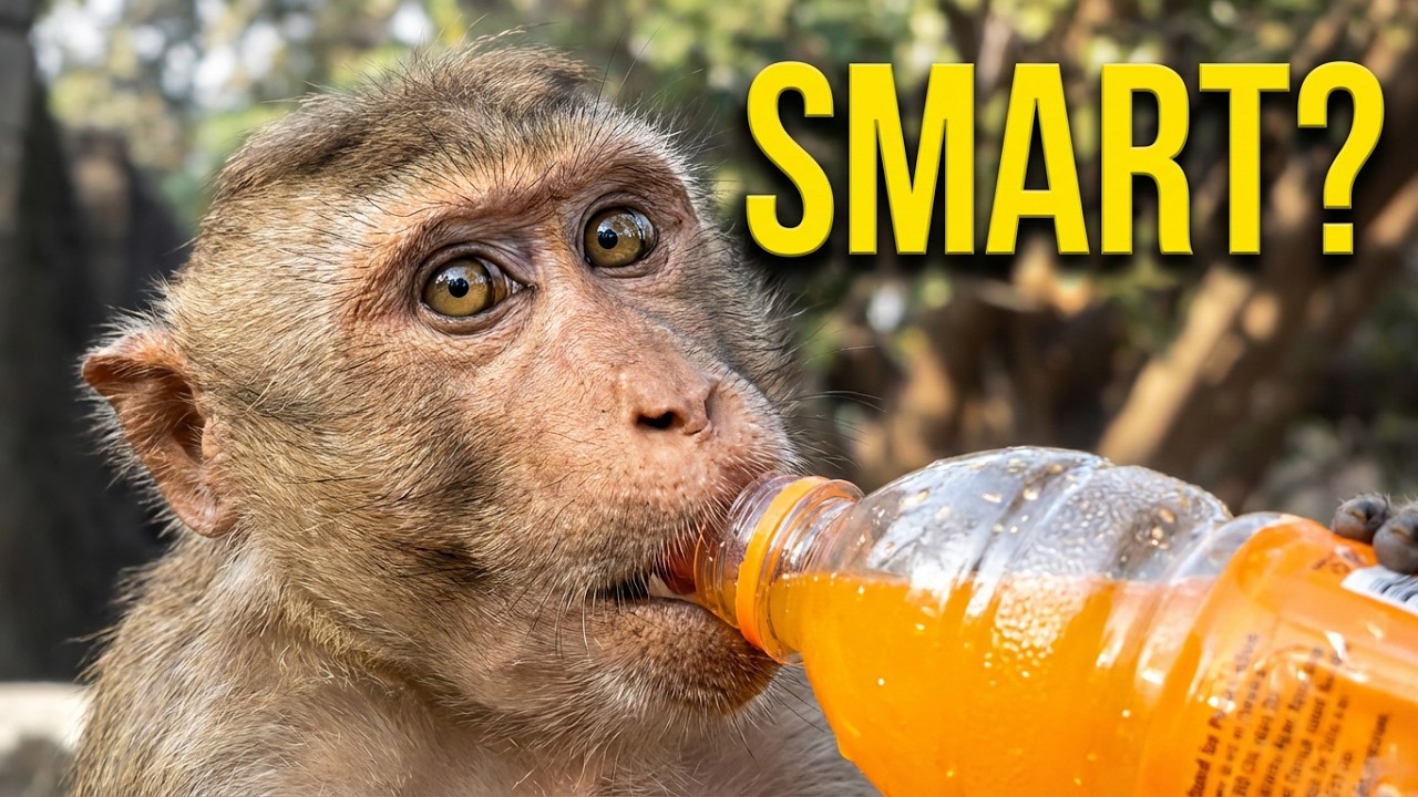 Bonnet Macaque - macaca radiata (monkey) - drinking from the bottle  😂😂😂 #monckey