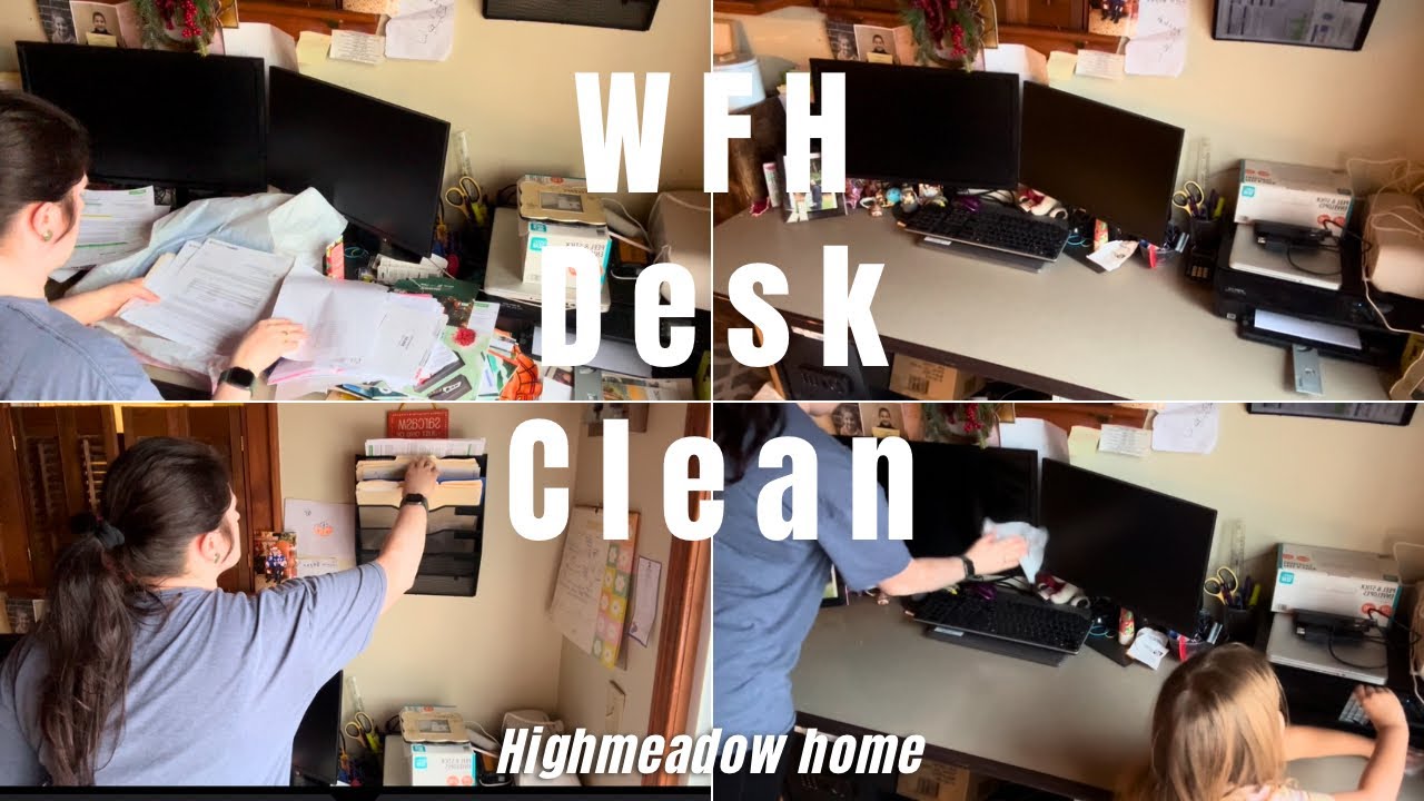 WFH Desk Clean! 🖥️ 📝