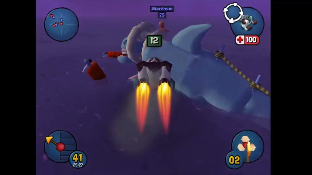 Worms 3D - Deathmatch 1 speedrun (1:36)