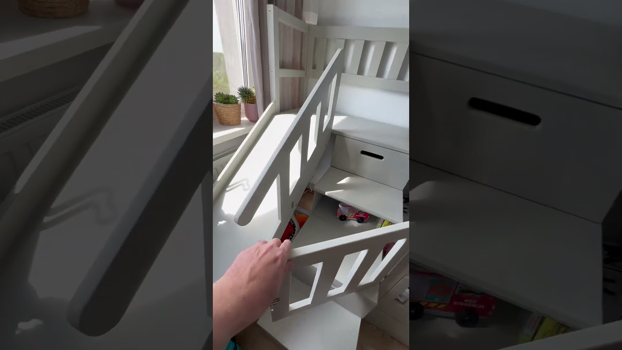 Hochbett mit Rutsche & Treppe. Stauraumwunder fürs Kinderzimmer 