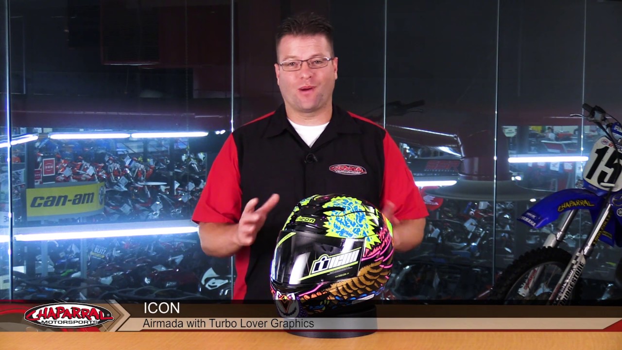 ICON Airmada Helmet TURBO LOVER BLACK Graphic - Fall 2019 Release - TL Black