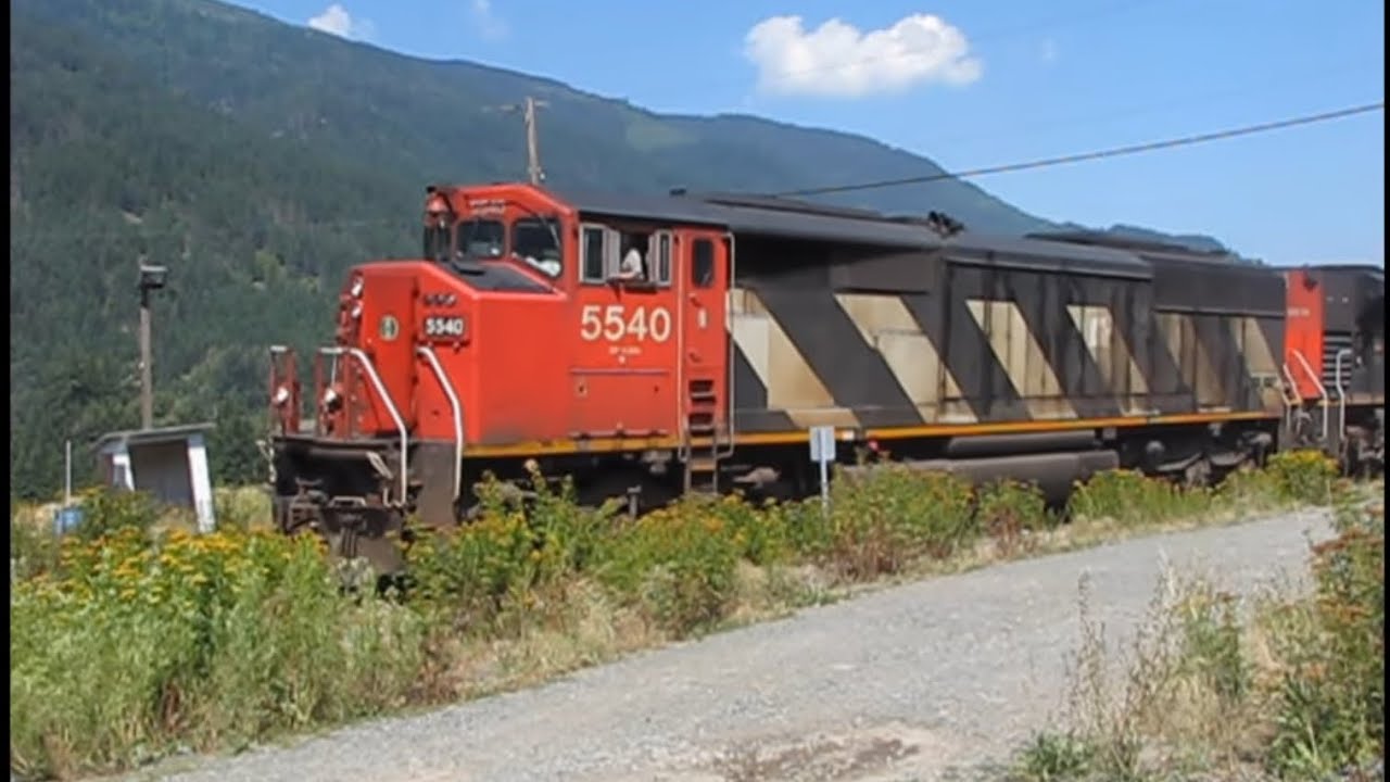 Throwback Thursday!!!! CN Mixed Train West @ Boston Bar BC Canada 01AUG09 SD60F 5540 Leading