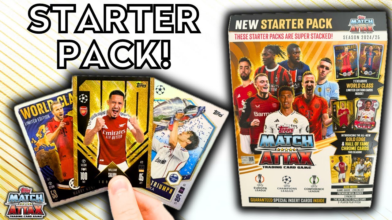 NEW STARTER PACK OPENING! | TOPPS MATCH ATTAX 2024/2025 | AMAZING 100 CLUB CARD HIT!