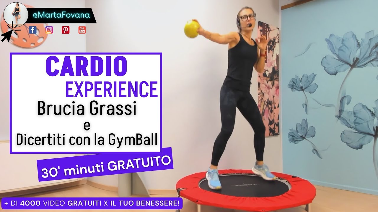 L'Allenamento che non ti Aspetti: Trampolino + Gymball (30 Min Cardio) con Marta Fovana