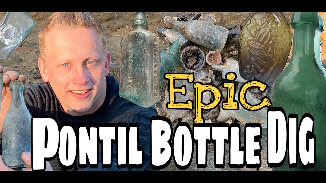 1860&rsquo;s Bottle Dump! Pontils Squat Sodas & MORE! Metal Detecting Privy Relics SICK Early Bottles dig!