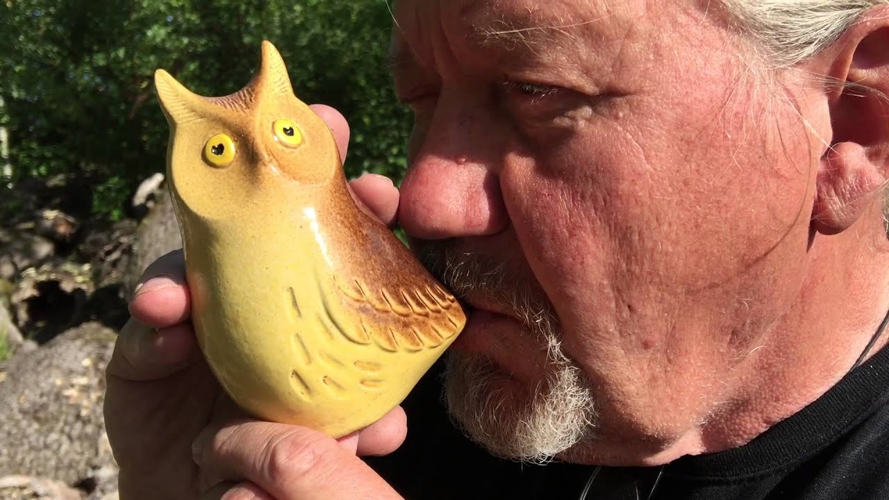 Whistling Ceramic Eagle Owl