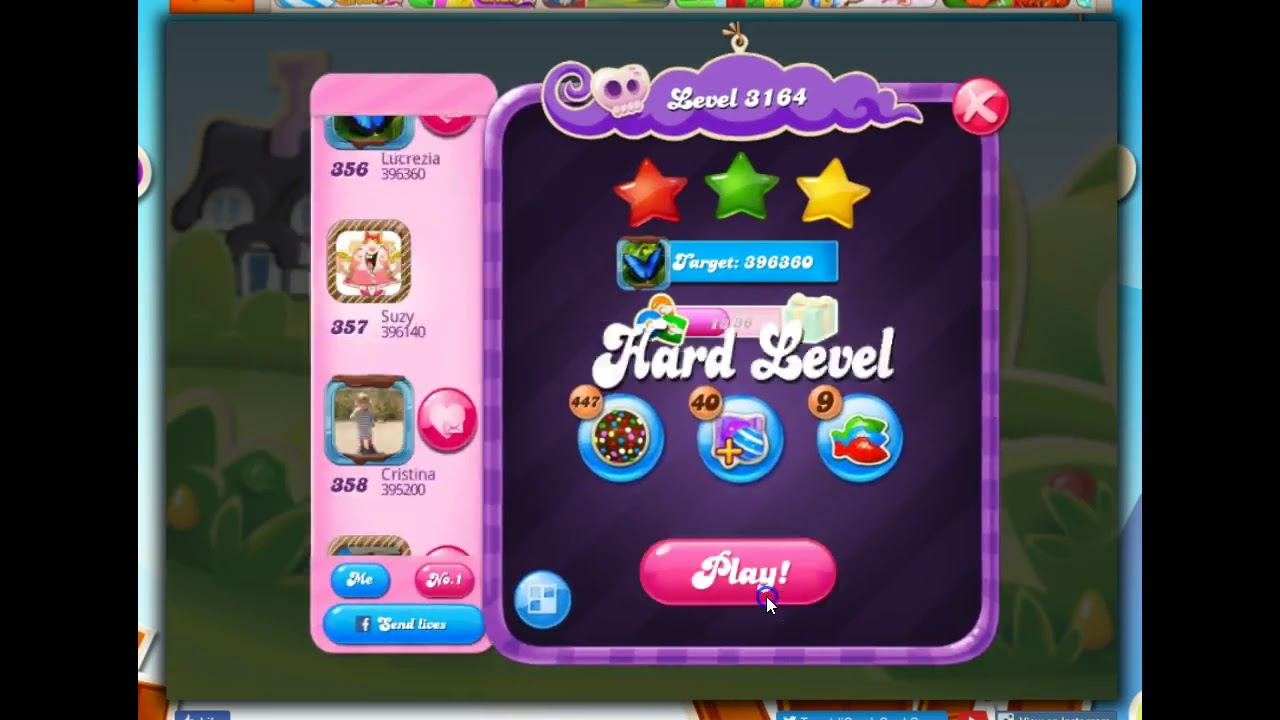 Candy Crush Level 3164 Talkthrough, 8 Moves 0 Boosters