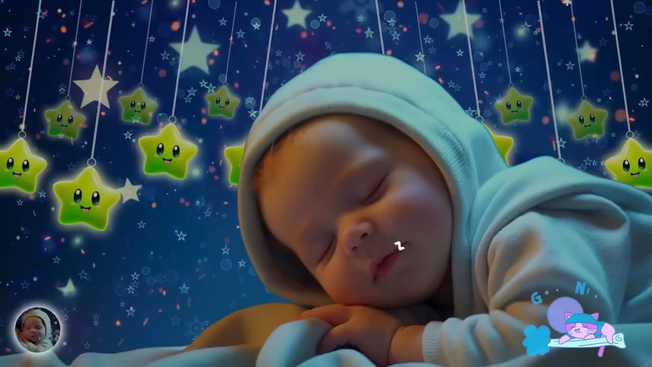 Music for Sleep Baby🌙Sleep Instantly Within 3 Minutes💕Mozart & Brahms Lullabies🎵Sleep Music for Baby