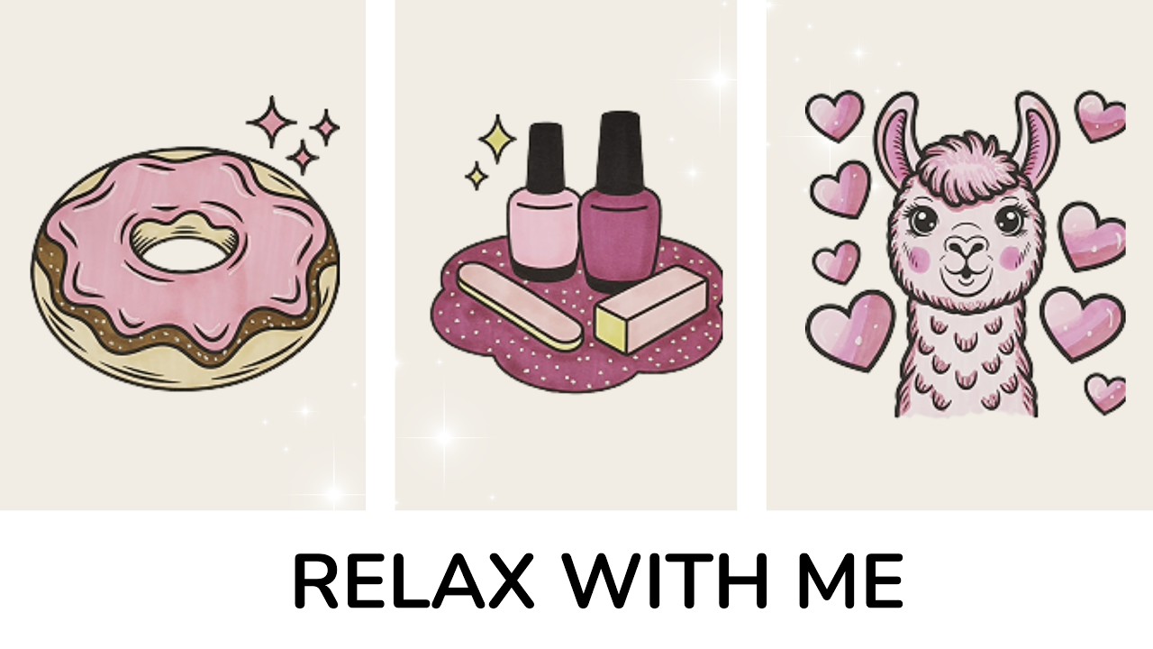 Color Therapy | Relax With Me | Coloring for Stress Relief and Relaxation | Pink Coloring