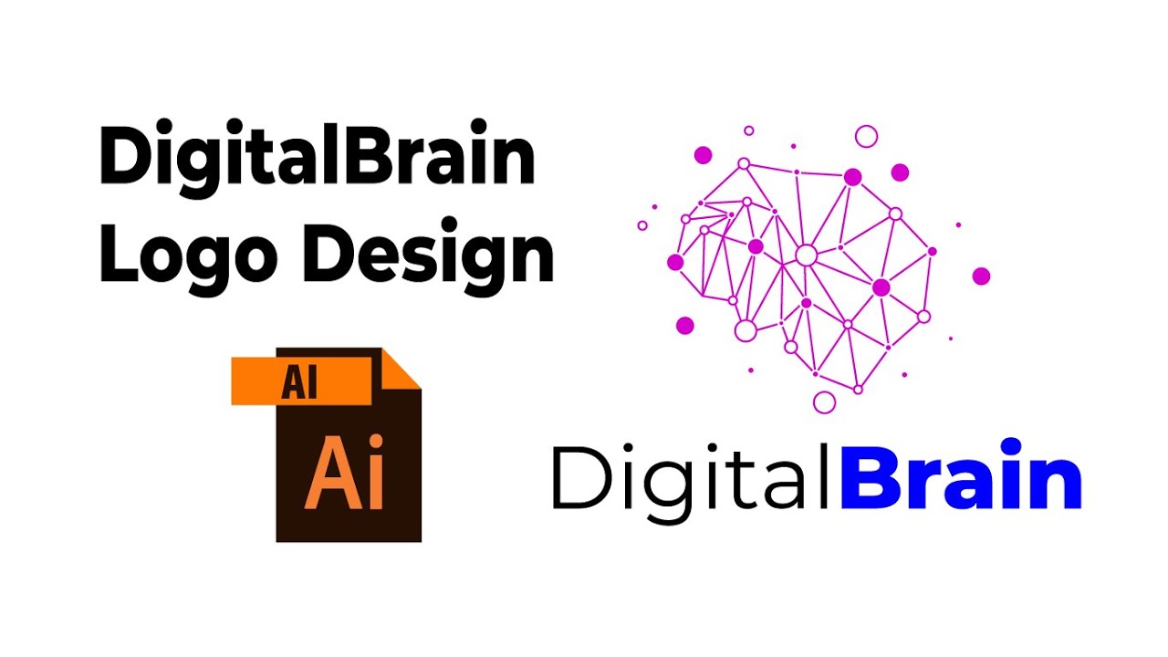 Digital Brain logo | Mind logo design | Professional Logo Design | advanced illustrator tutorial
