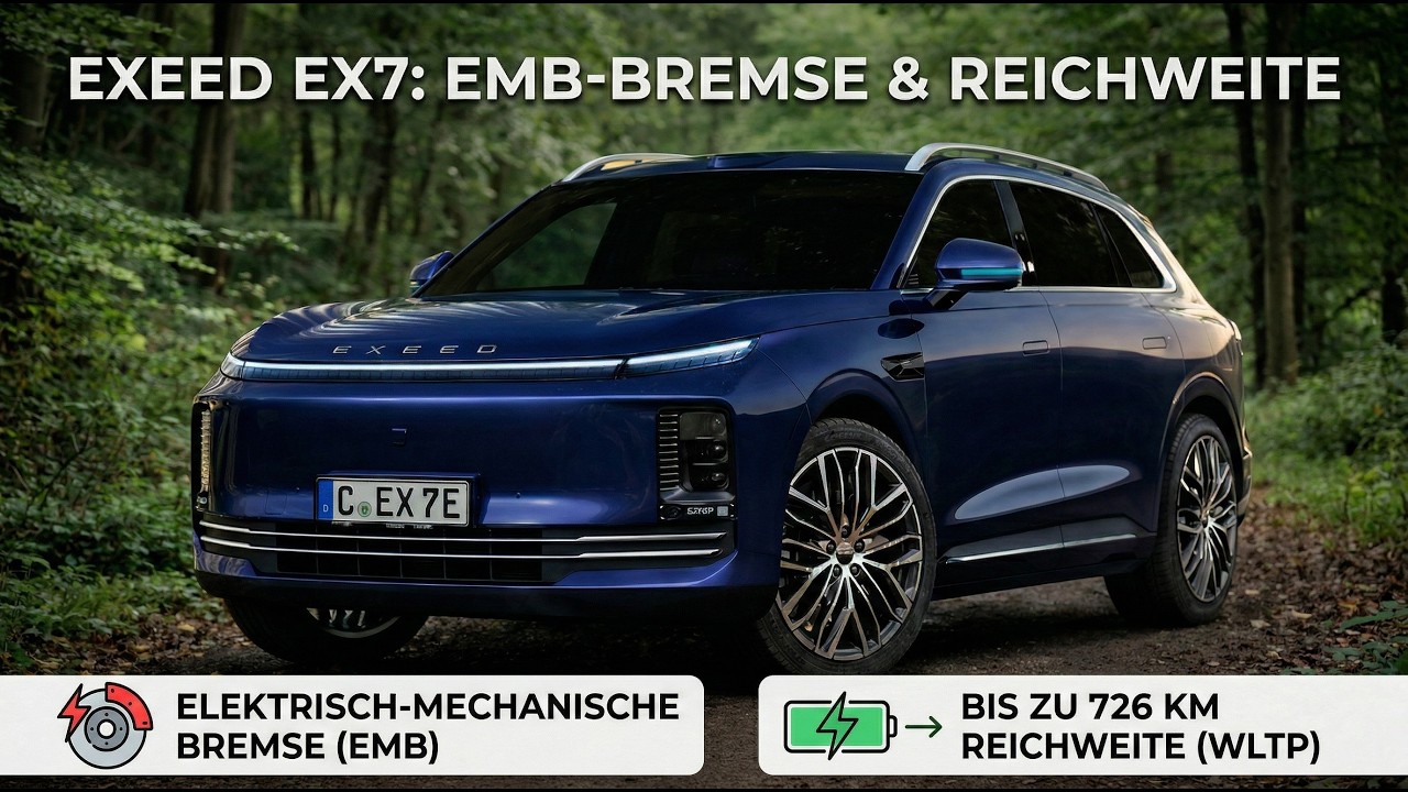 2026 Exeed EX7 mit Electronic Mechanical Braking im Check