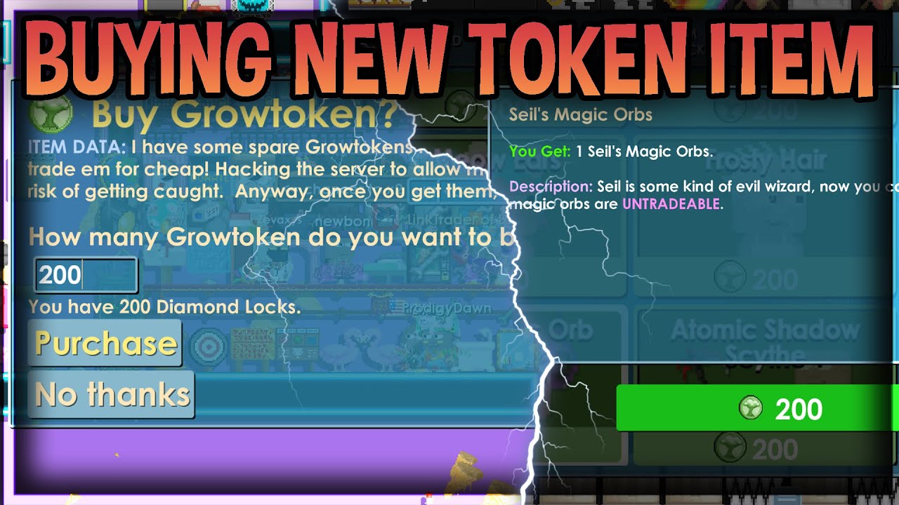 Getting 200 Growtokens For Buying New Token Item│Growtopia