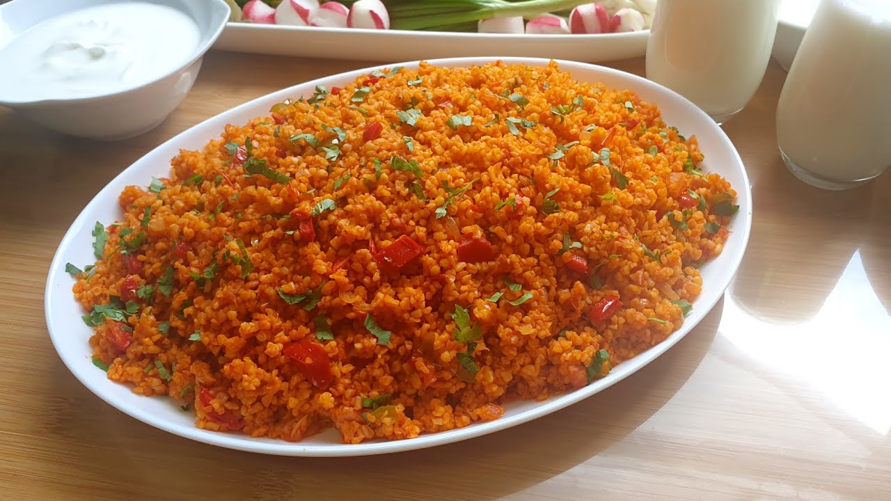 Bulgur mit Tomaten| Bulgursalat|VEGAN| libanesischer Kisir| Burghol bi al Banadura