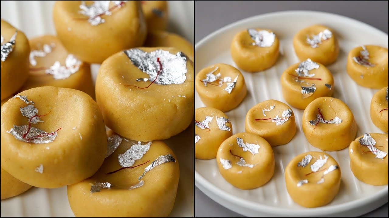 Flour Besan Pera Recipe | Maida Besan Sweets | Gram Flour Pera Recipe | Besan Sweets | N'Oven