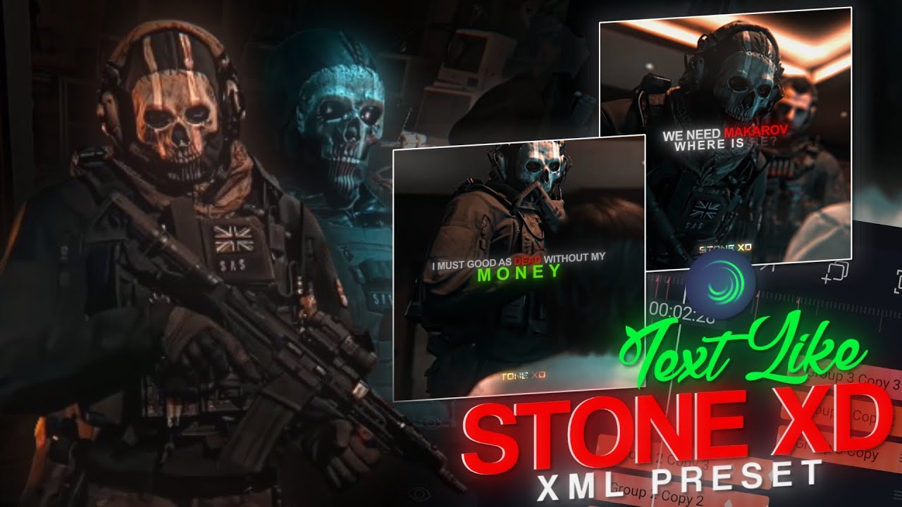 Ae Inspired Text Like @stone_xd \ - Free Xml Preset | alight motion