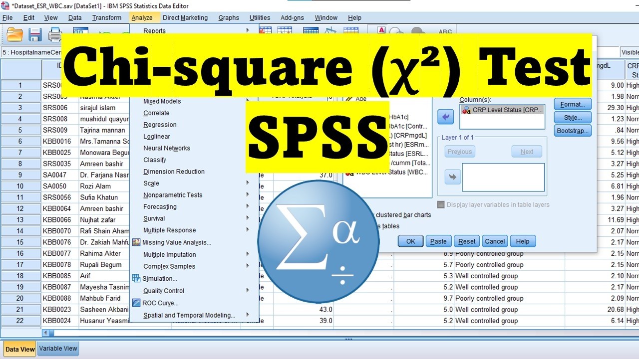Как провести тест хи-квадрат (χ²) в SPSS для проверки независимости | Анализ медицинских данных
