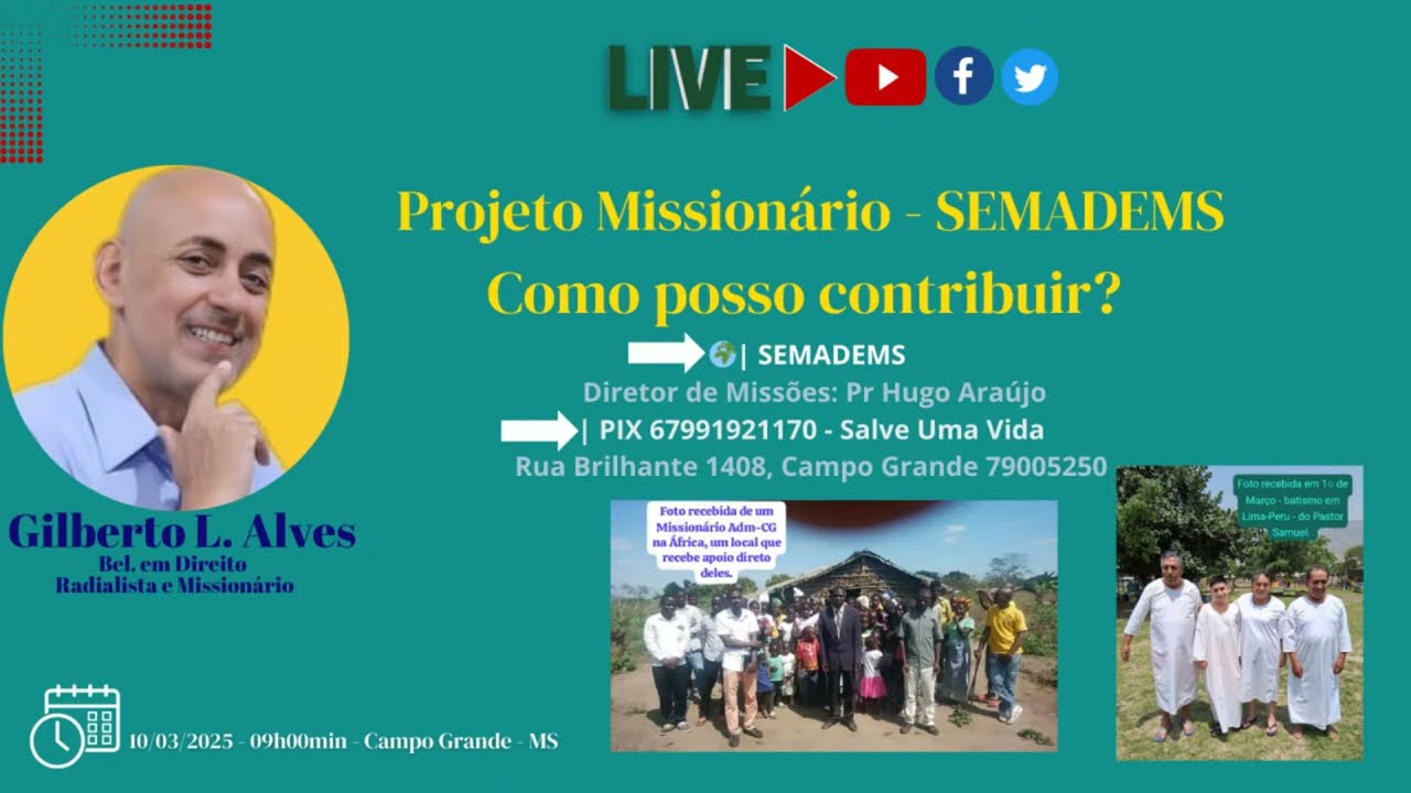 Projeto Mission&aacute;rio - SEMADEMS Como posso contribuir?
