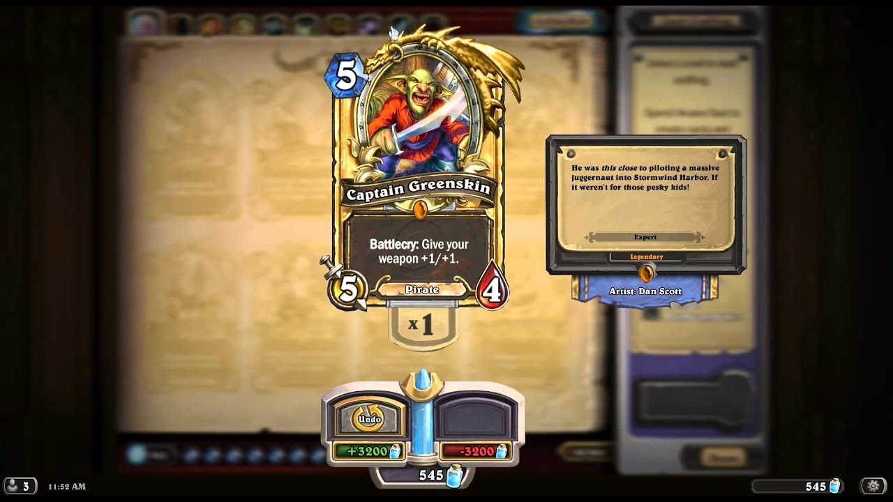 Hearthstone - Golden Captain Greenskin (Legendary)