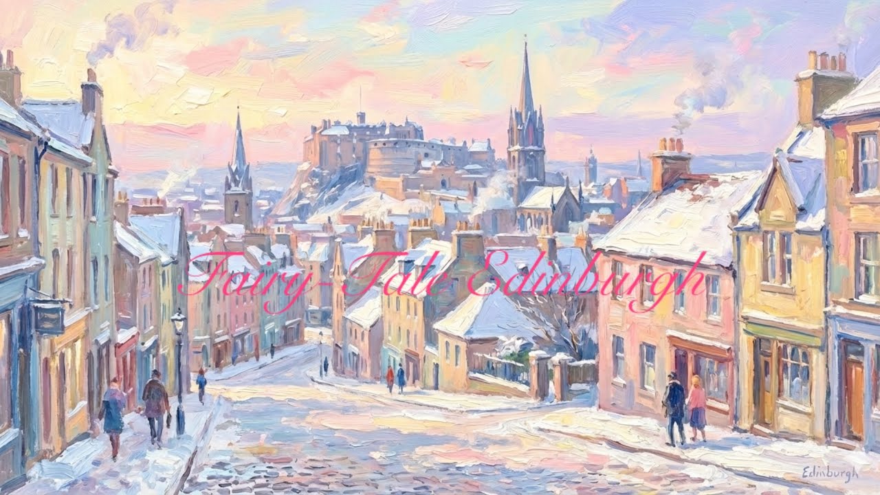 Fairy-Tale Edinburgh🇬🇧Heartwarming Snow Waltz and Snow Flowers❄️🌸