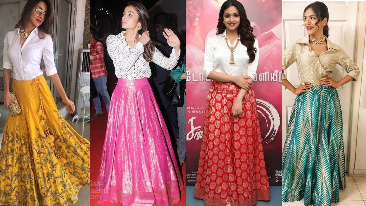 Trending lehenga with shirt designs - Indo western lehenga with shirt ideas to try wedding season