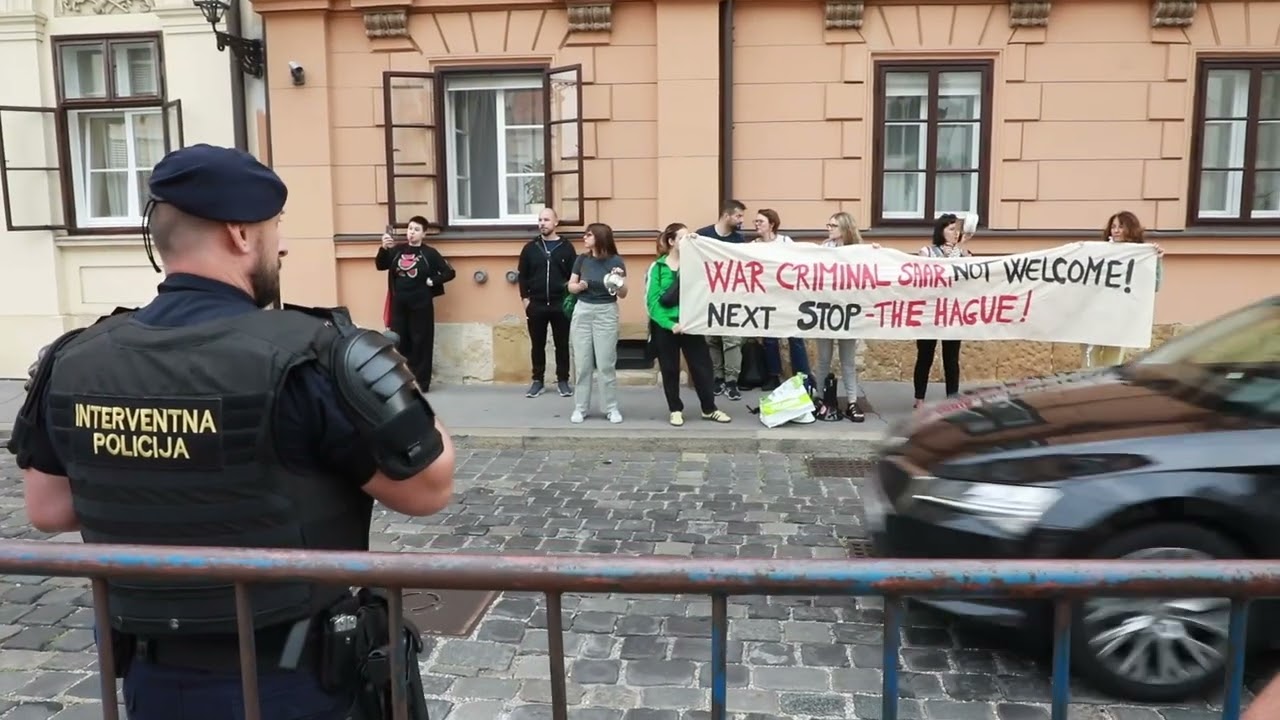 Propalestinski prosvjed ispred Banskih dvora