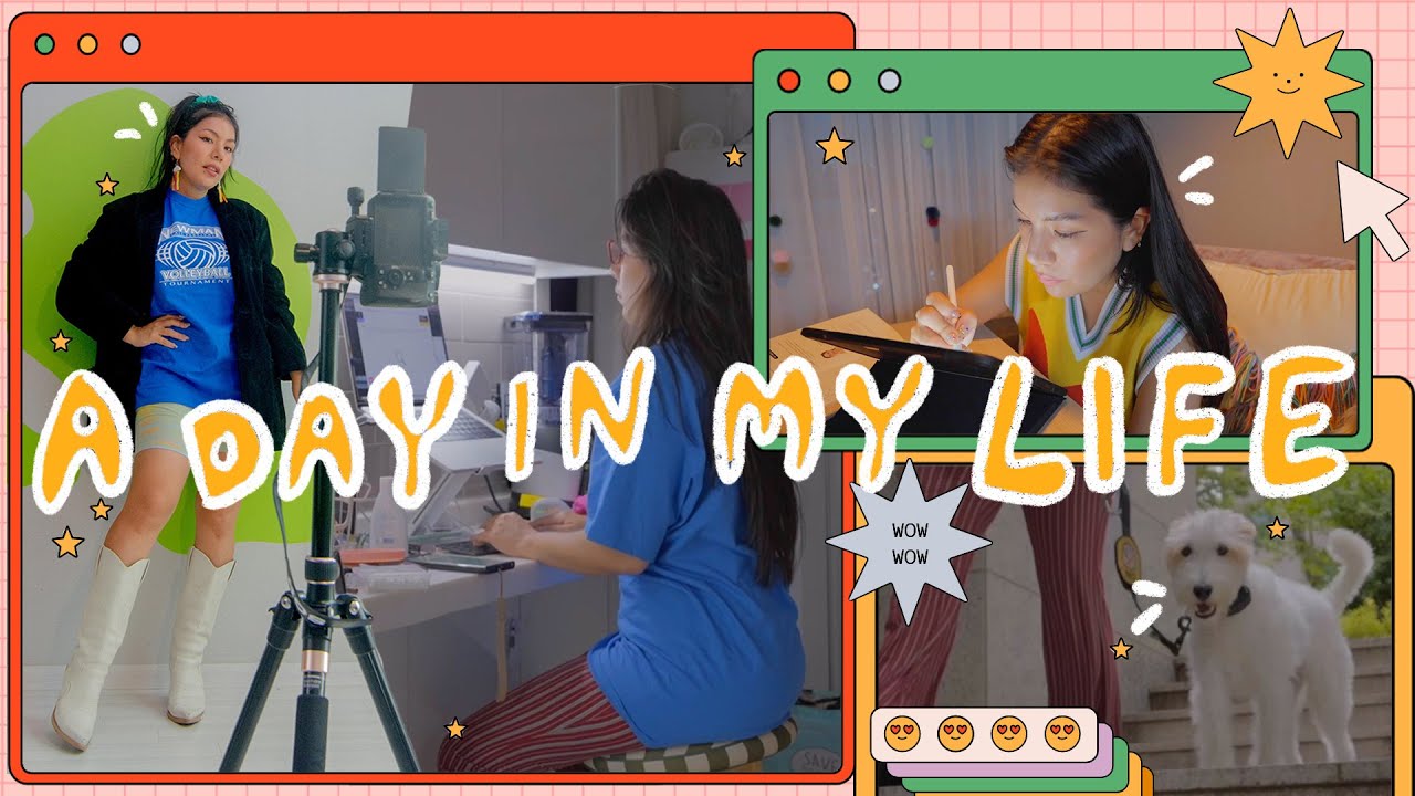 a realistic day in my life as a content creator & influencer | my editing process, work life balance